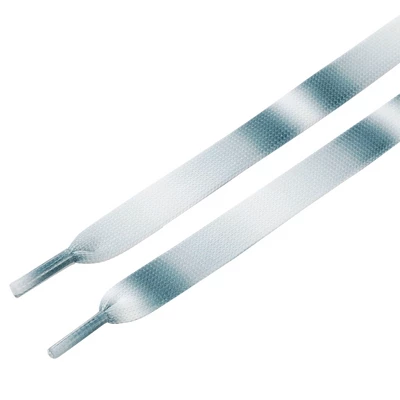 INSPIRE CHIC Flat Wide Rainbow Gradient Colorful Shoelaces For Sneakers 2 Pairs Blue Grey 140cm/55.12" 2 INSPIRE CHIC Flat Wide Rainbow Gradient Colorful Shoelaces For Sneakers 2 Pairs Blue Grey 140cm/55.12" - Image 2