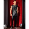 INSPIRE CHIC Men's Disco Shiny Sleeveless Crocodile Pattern Tank Top
