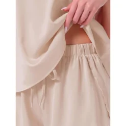INSPIRE CHIC Women's Satin Silky Pajama Set Short Sleeve Round Neck Top Slit Shorts Sleepwear Set -Fashion Clothing Store GUEST fac4921c 23c0 4a88 815e 88d5602c2263