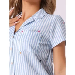 INSPIRE CHIC Women's Short Sleeve Button Up Top And Shorts Loungewear Pajamas Set 2 Pcs -Fashion Clothing Store GUEST fc64cbbe 717b 4d9c be75 9f09078c4a45