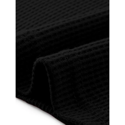 INSPIRE CHIC Women's Square Neck 3/4 Sleeves Waffle Knit Casual Midi Dress 4 INSPIRE CHIC Women's Square Neck 3/4 Sleeves Waffle Knit Casual Midi Dress - Image 4